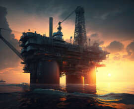 oil-platform-ocean-with-sun-setting-it